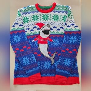 GUC Blizzard Bay Santa Shark Unisex Ugly Christmas Sweater